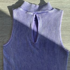 free people tank top lilac mock neck stretchy NWOT perfect condition XS/S